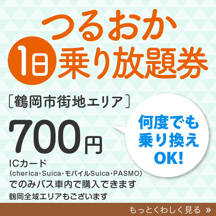 つるおか１日乗り放題券