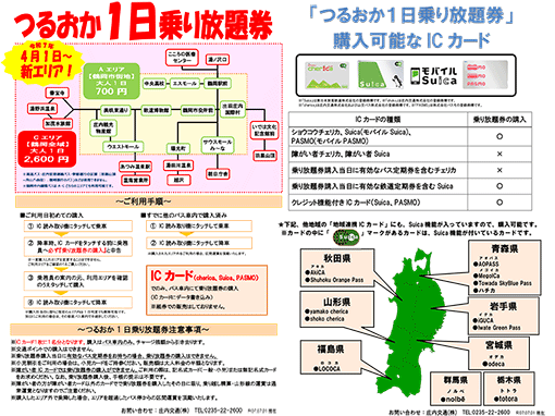 つるおか1日乗り放題券