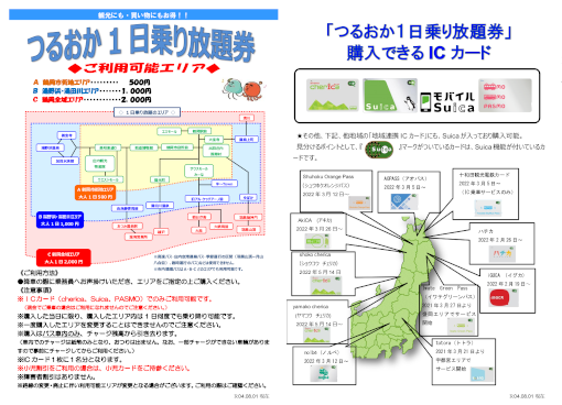 つるおか1日乗り放題券